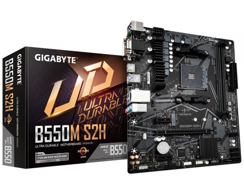 PLACA BASE GIGABYTE B550M S2H AM4 MATX 2XDDR4